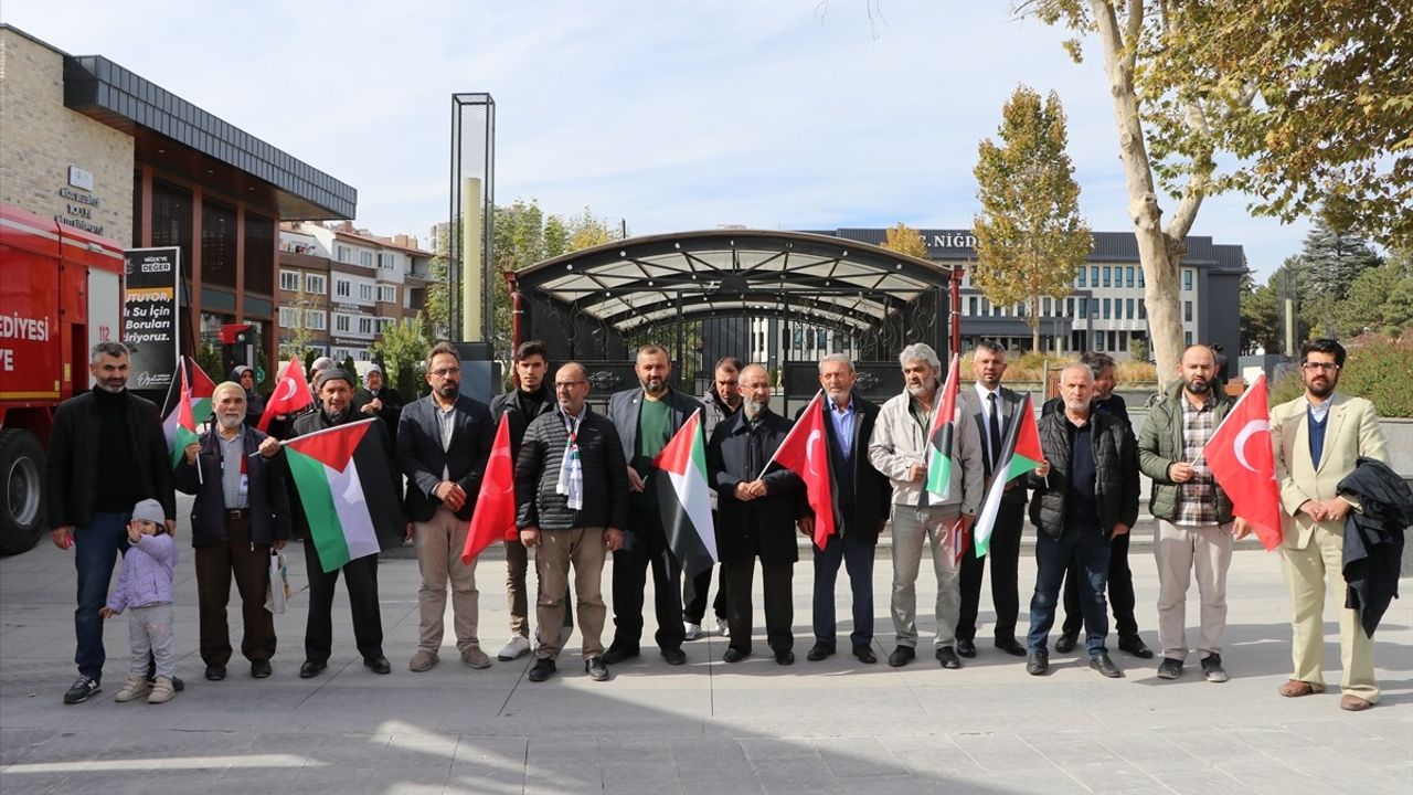 Niğde'de Filistin İçin Protesto