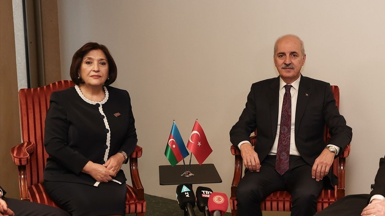 TBMM Başkanı Numan Kurtulmuş ve Azerbaycan Milli Meclis Başkanı Gafarova Görüşmesi