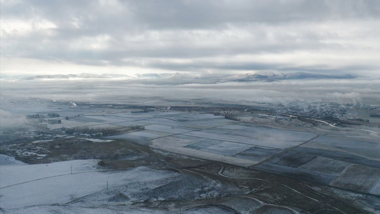 Ağrı Ovası Beyaza Büründü