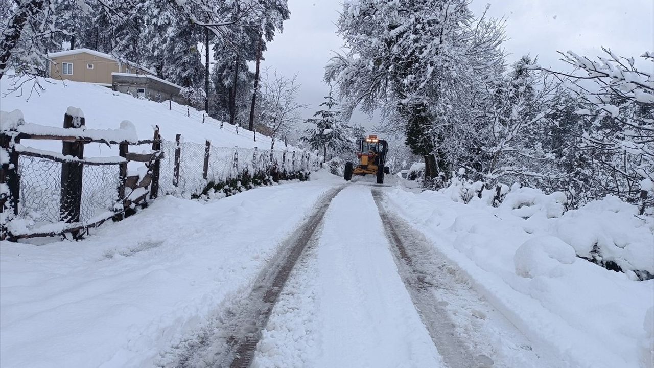 Bolu ve Bartın'da Kar Nedeniyle Kapanan Köy Yolları Açıldı