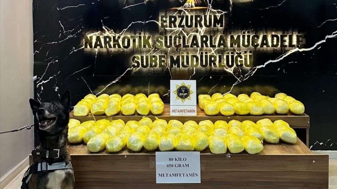 Erzurum'da 80 Kilo Uyuşturucu Ele Geçirildi