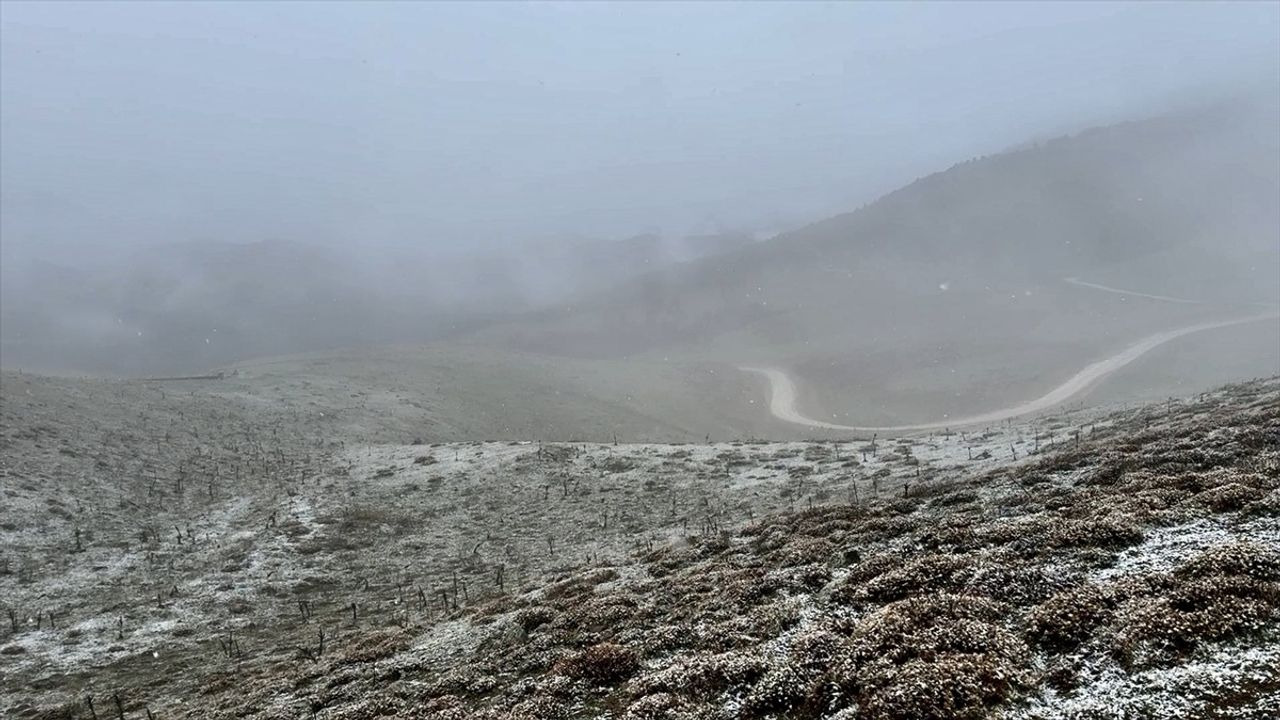 Tokat'ın Yüksek Kesimlerinde Kar Yağışı Etkili Oldu