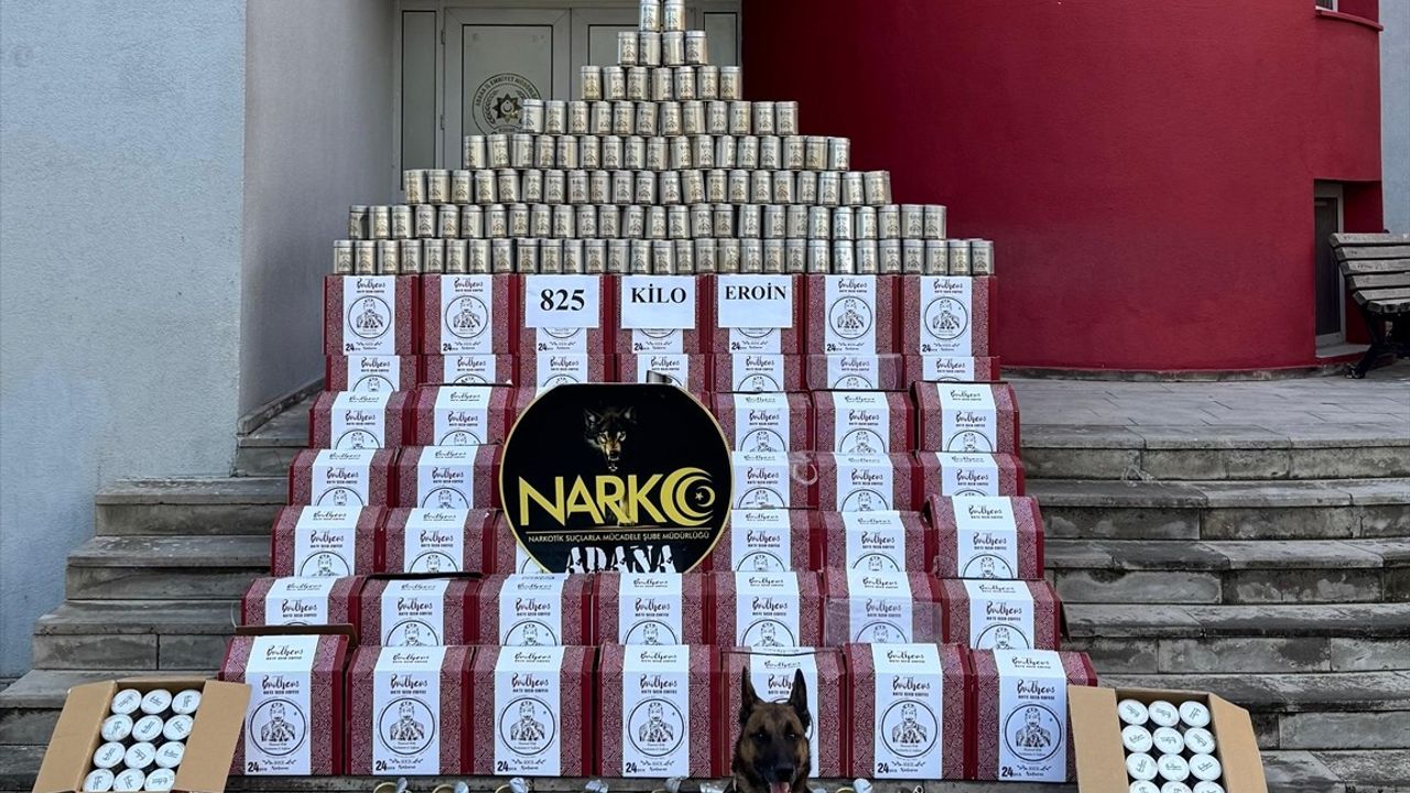 Adana'da Kahve Kutularında 825 Kilogram Eroin Ele Geçirildi