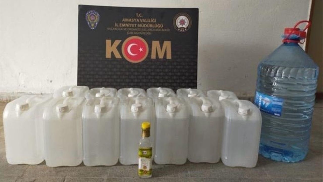 Amasya'da Sahte İçki Operasyonu: 3 Tutuklama