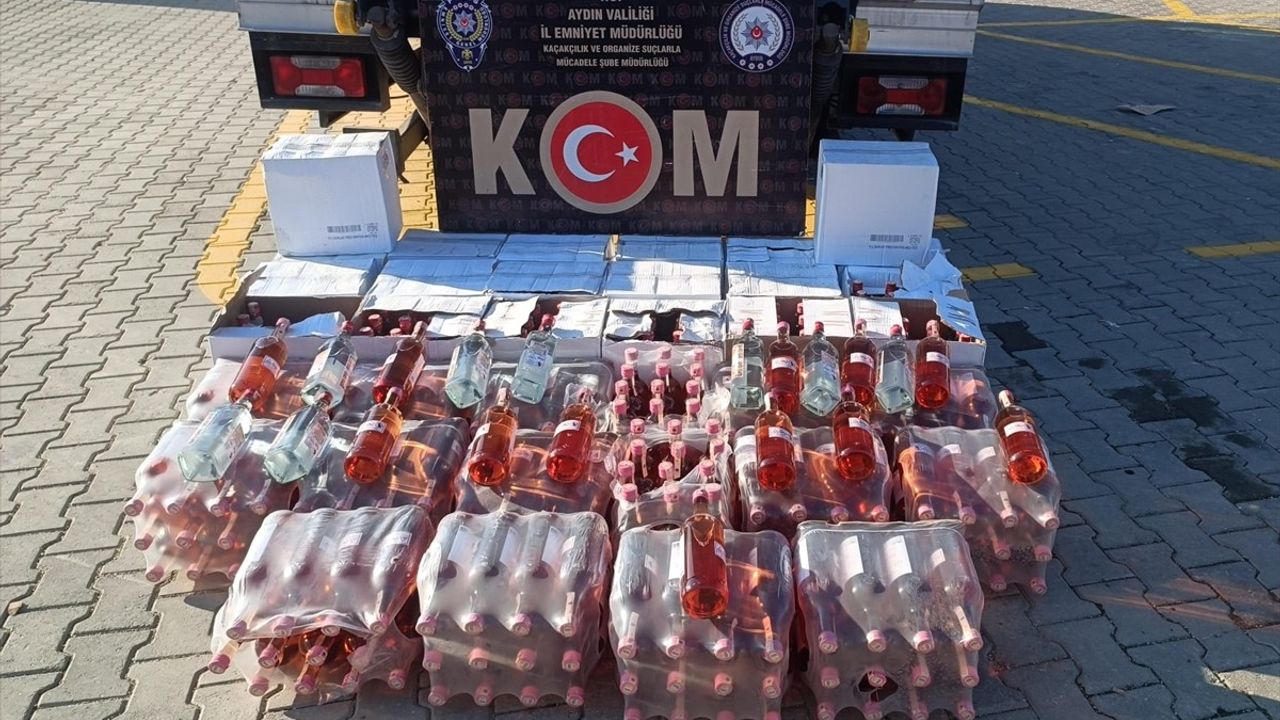 Aydın'da 444 Litre Sahte İçki Operasyonu