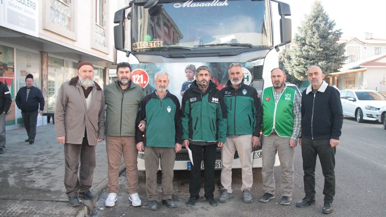 Erzincan'dan Suriye'ye İnsani Yardım Tırı Gönderildi