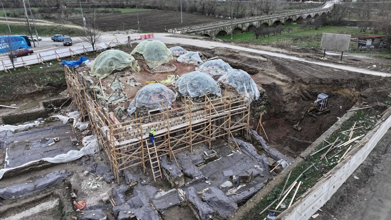 Gazi Mihal Hamamı'nın Restorasyonu Devam Ediyor