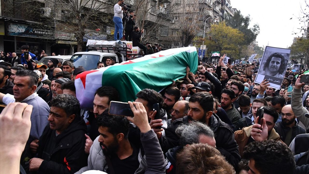 Şam'da Mazen Hamada İçin Cenaze Töreni Düzenlendi