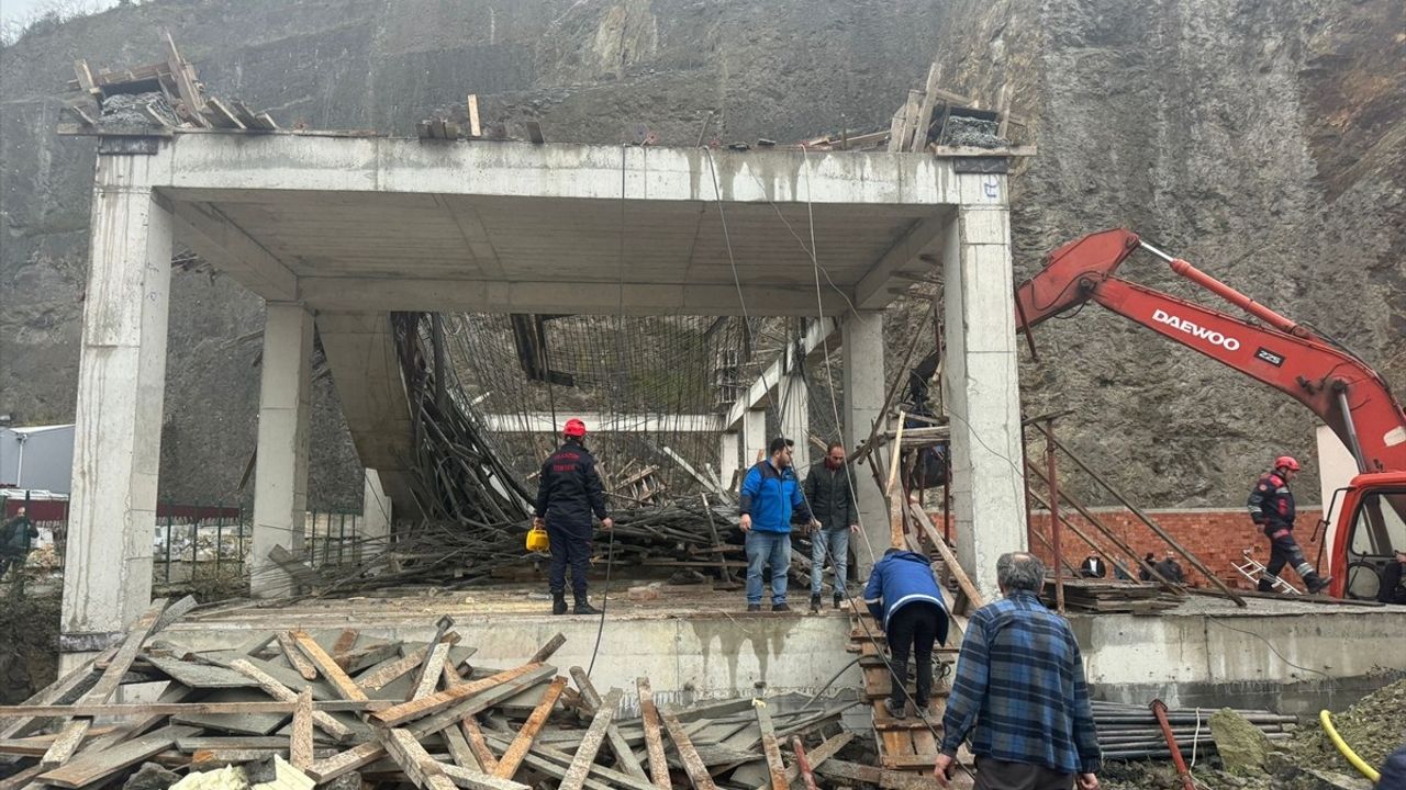 Trabzon'da İnşaat Çökmesi: 3 Yaralı, 1 Kayıp İşçi