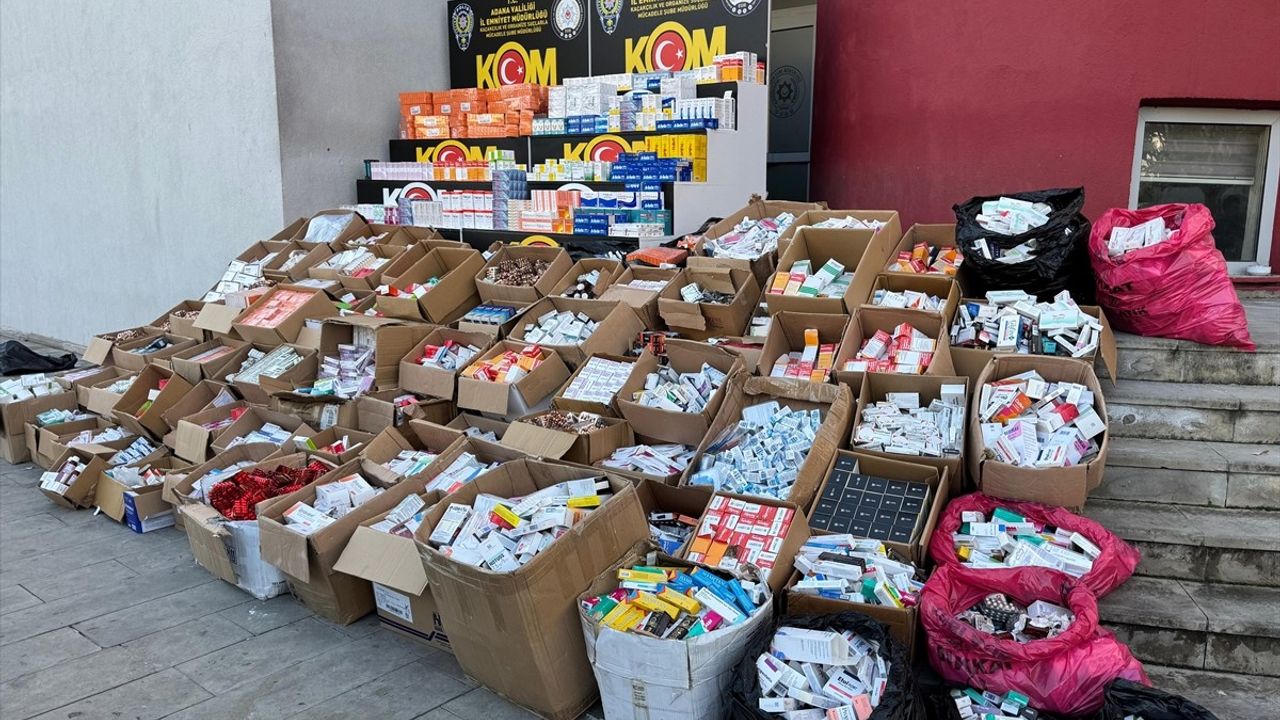 Adana'da Ruhsatsız Depoda Büyük İlaç Ele Geçirildi