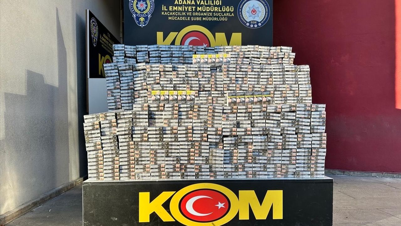 Adana'da Tırda Kaçak Sigara Operasyonu