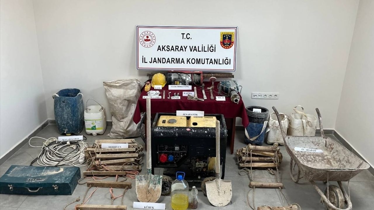 Aksaray'da Kaçak Kazı Operasyonu: 5 Gözaltı