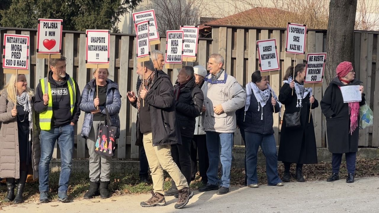Bosna Hersek'te Netanyahu'nun Tutuklanması İçin Protesto