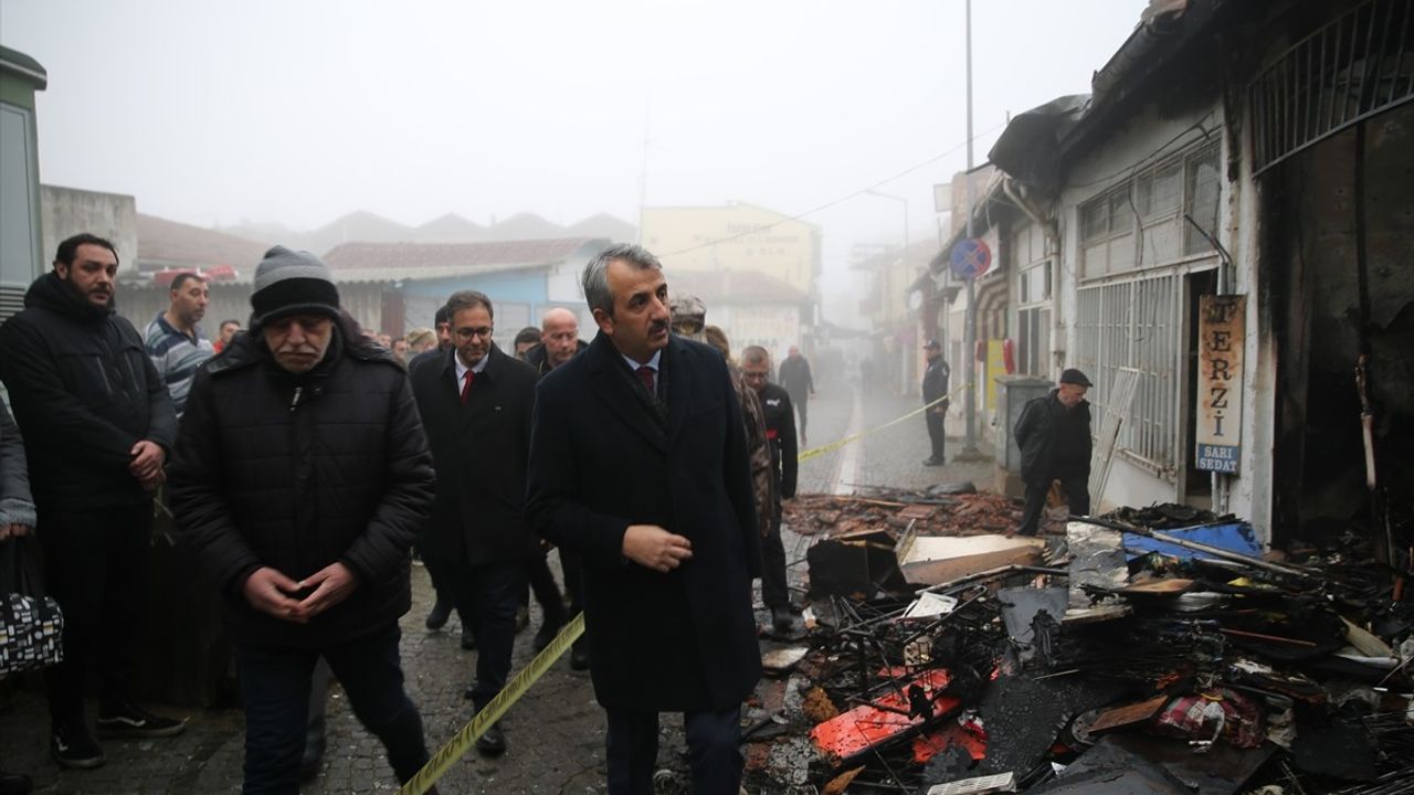 Edirne'de Yangın Zararları İncelendi