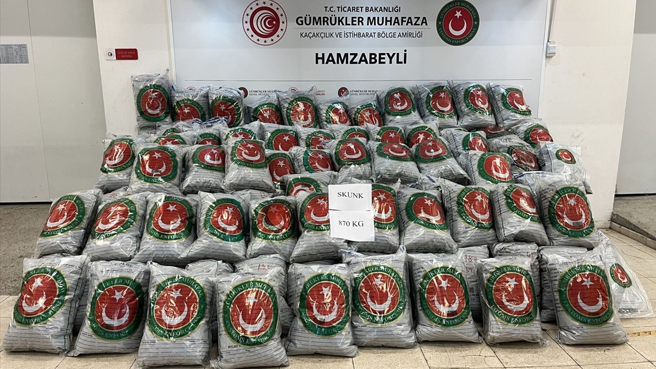 Hamzabeyli Sınır Kapısı'nda 870 Kilogram Uyuşturucu Yakalandı