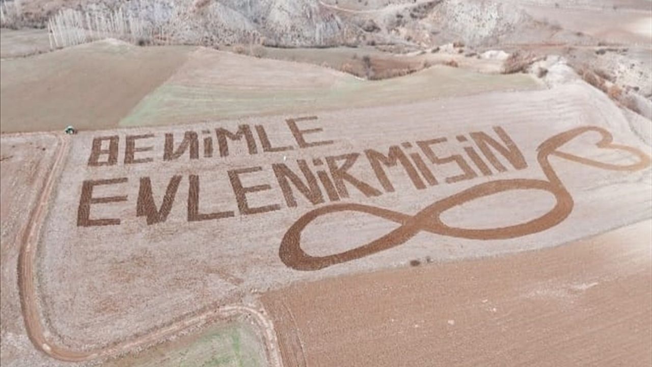 Çorumlu Çiftçiden Romantik Evlilik Teklifi