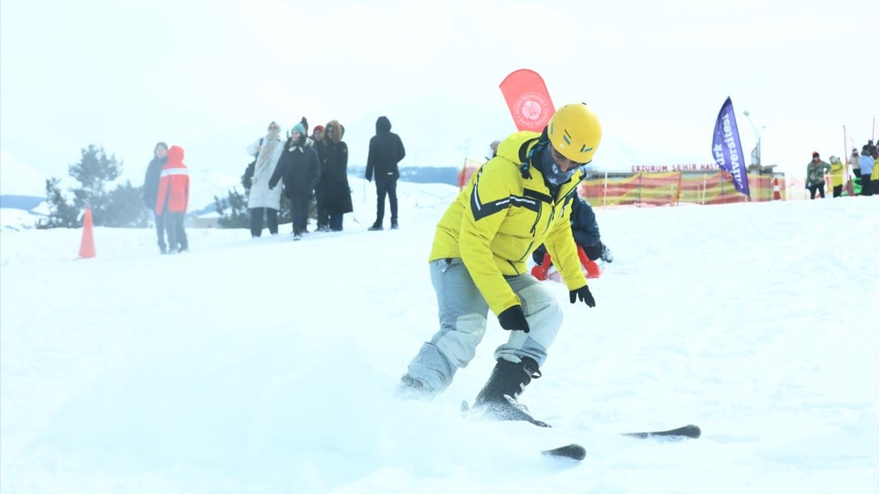 Erzurum'da Yeni Kızak Pisti ve Snow Tubing Alanı Hizmete Girdi