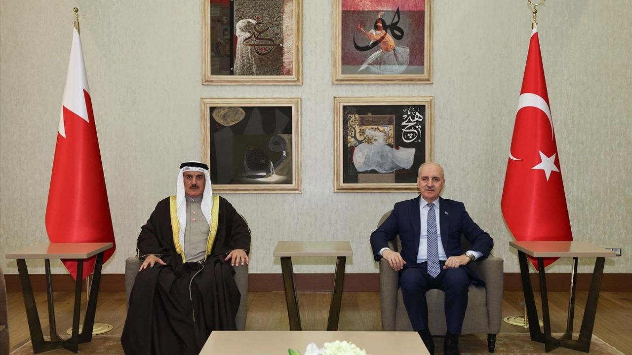 TBMM Başkanı Kurtulmuş, Bahreyn Meclis Başkanı Al Musalam'ı Karşıladı