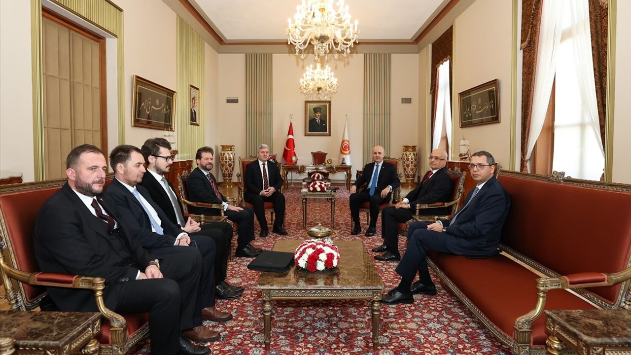 TBMM Başkanı Kurtulmuş, Eski Kuzey Makedonya Cumhurbaşkanı Ivanov ile Görüştü
