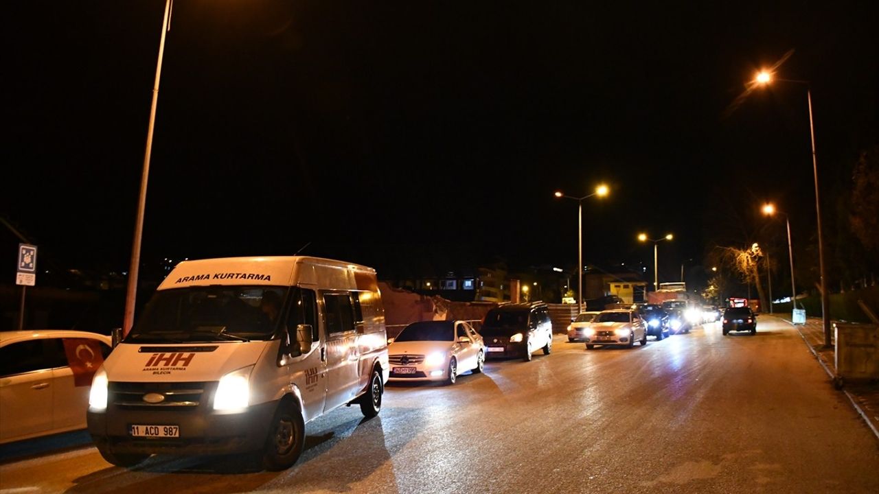 Bilecik'te Gazze'ye Destek Konvoyu Kuruldu