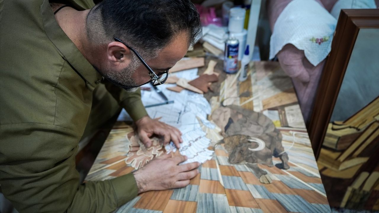 Iraklı Ressam Akil Feyli'nin Eşsiz Ahşap Sanatı