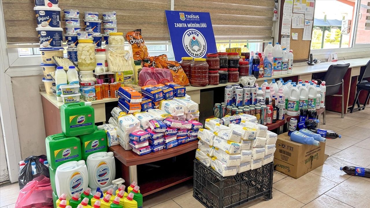 Mersin Tarsus'ta Tarihi Geçmiş Ürünlere El Konuldu