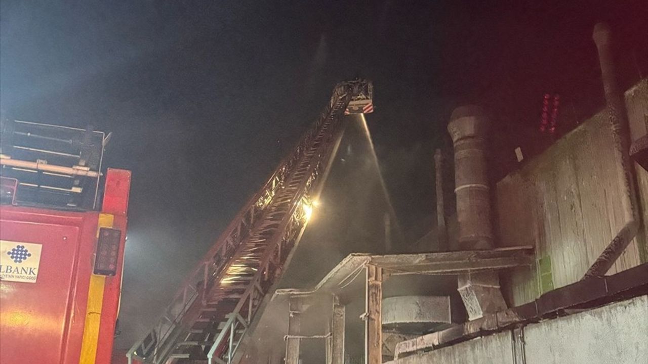 Sakarya'da Treyler Fabrikasında Yangın Çıktı