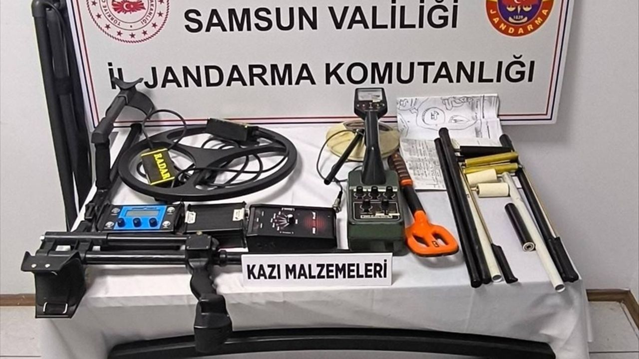 Samsun'da İzinsiz Kazı Yapan 11 Kişi Yakalandı