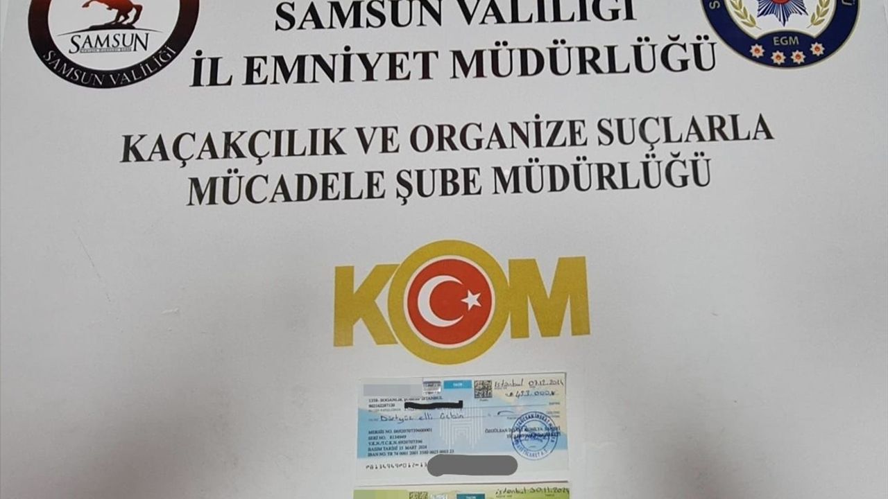 Samsun'da Sahte Çek Operasyonu: 2 Gözaltı