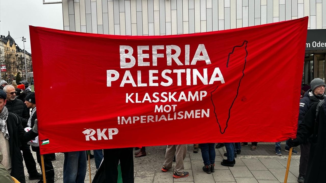 Stockholm'de Trump'ın Gazze Planına Karşı Protesto