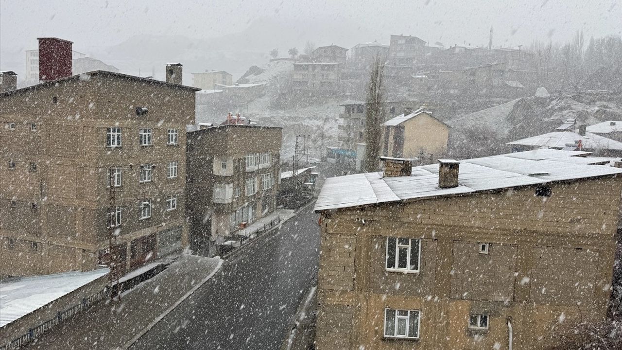 Hakkari'de Nisan Ayında Kar ve Sis Etkisi