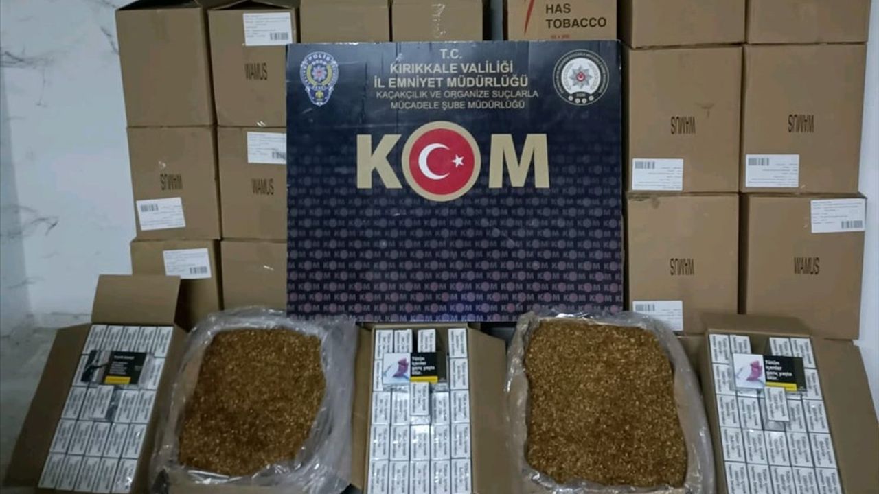 Kırıkkale'de Kaçak Makaron ve Tütün Ele Geçirildi