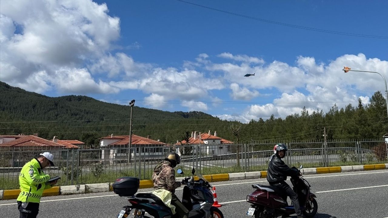 Muğla'da Havadan Trafik Denetimi Gerçekleştirildi