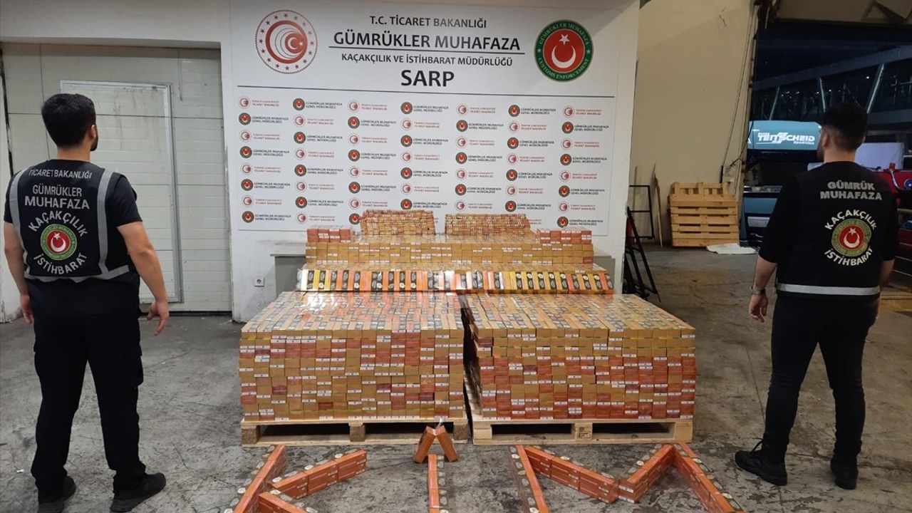 Sarp Sınır Kapısı'nda Gümrük Kaçağı Elektronik Sigara Operasyonu