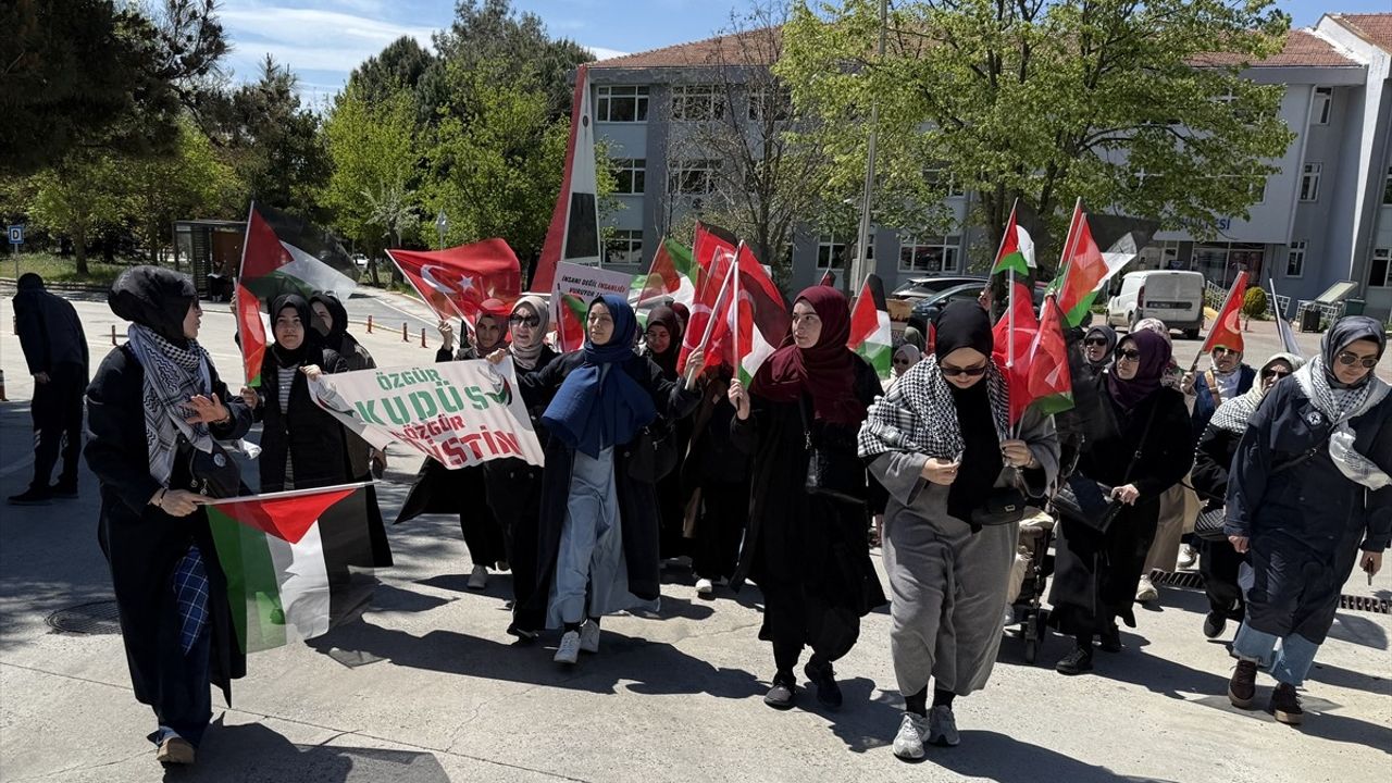 Tekirdağ'da Filistin Destek Yürüyüşü