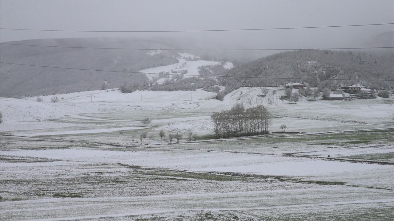 Tokat'ta Kar Yağışı Etkili Oldu