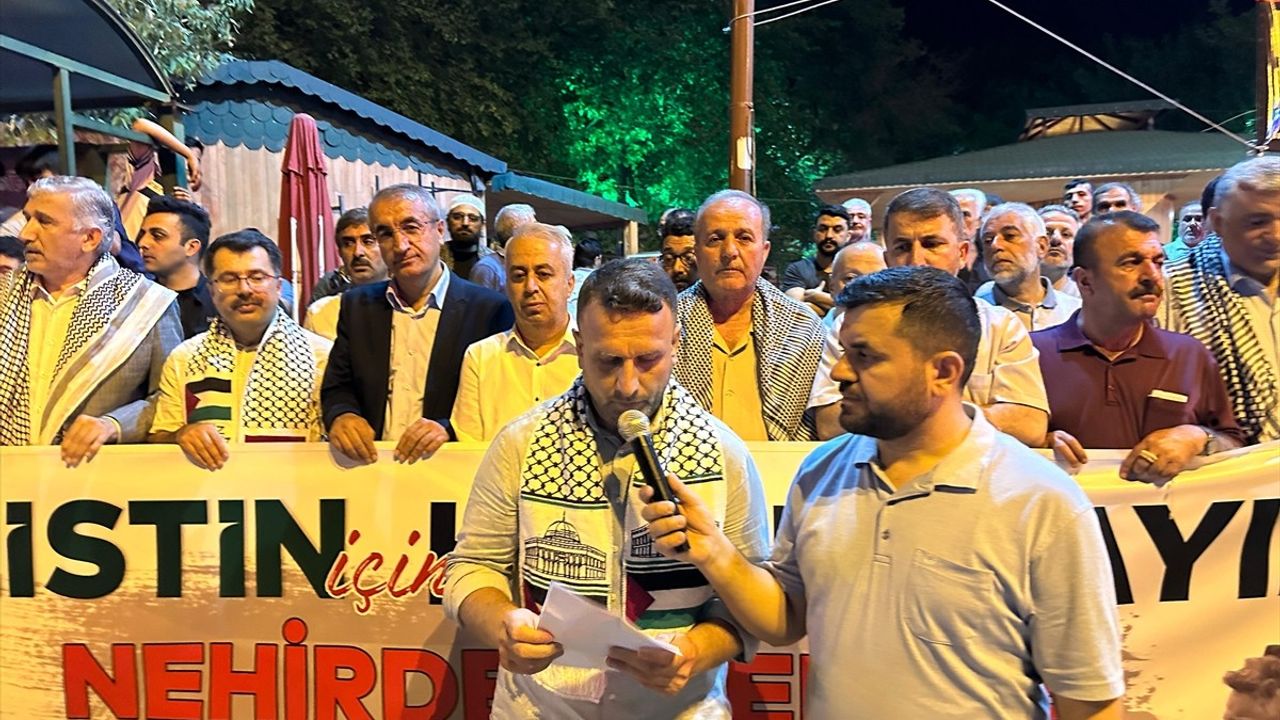 Adıyaman'da Filistin'e Destek Gösterisi Düzenlendi
