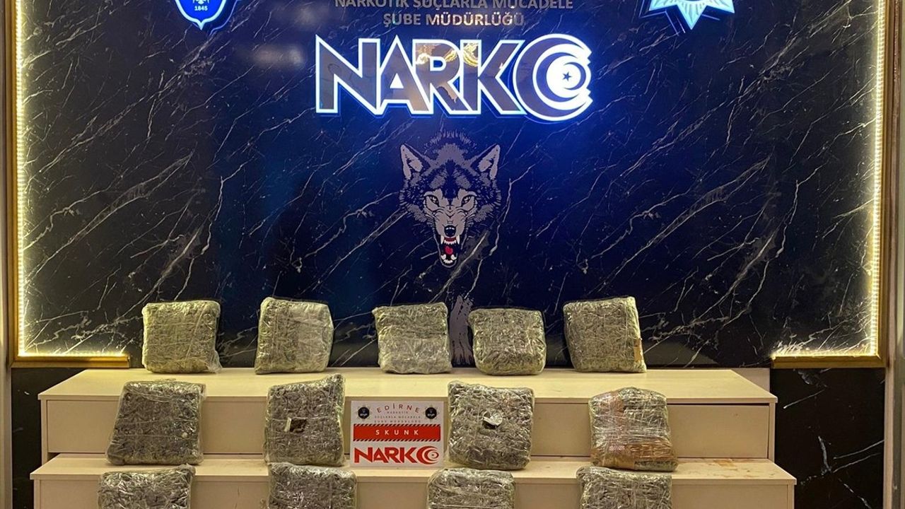Edirne'de Uyuşturucu Operasyonu: 13 Kilo Skunk Ele Geçirildi
