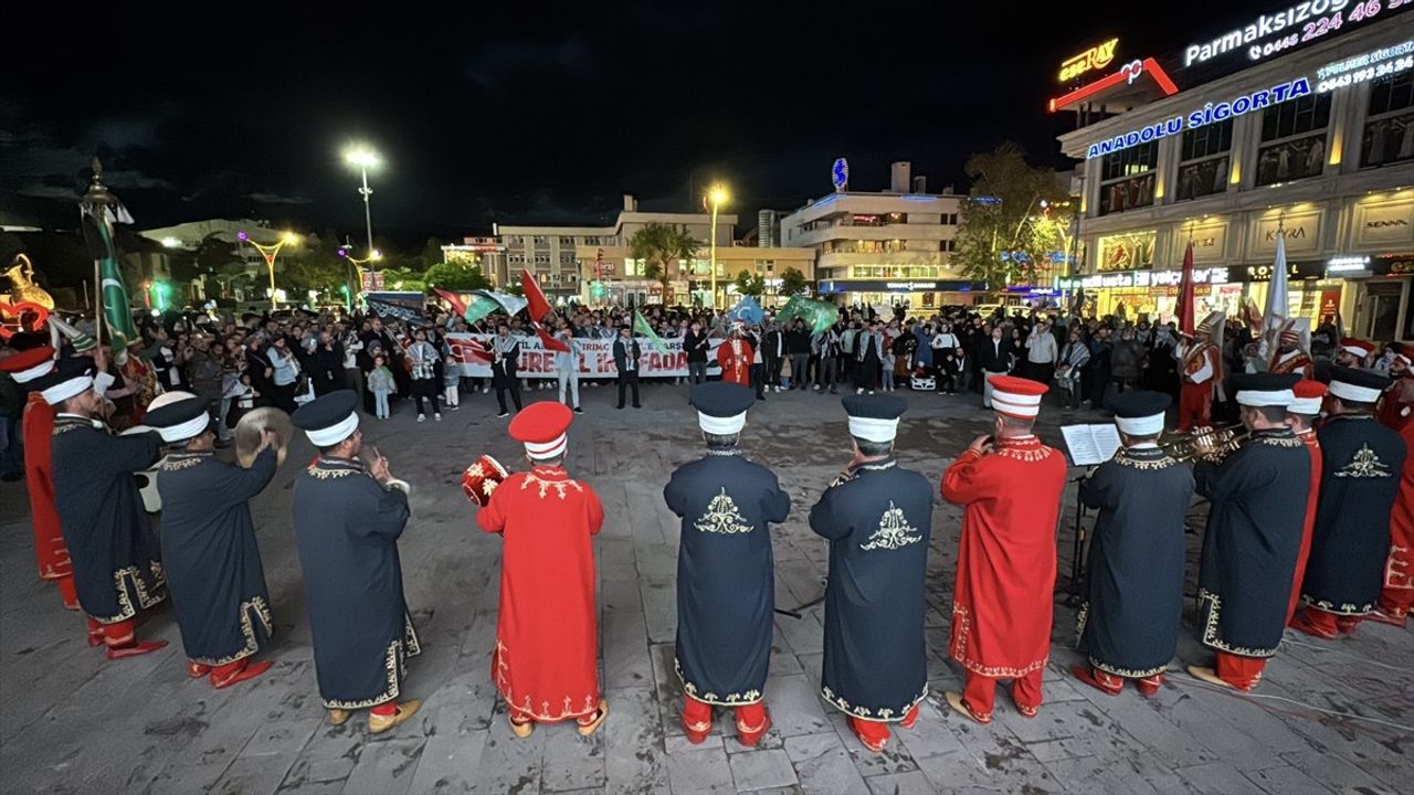 Erzincan'da Filistin'e Destek Yürüyüşü Gerçekleştirildi