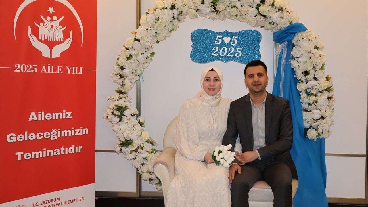 Erzurum'da 5.5.2025 Tarihinde 25 Çiftin Nikahı Kıyıldı