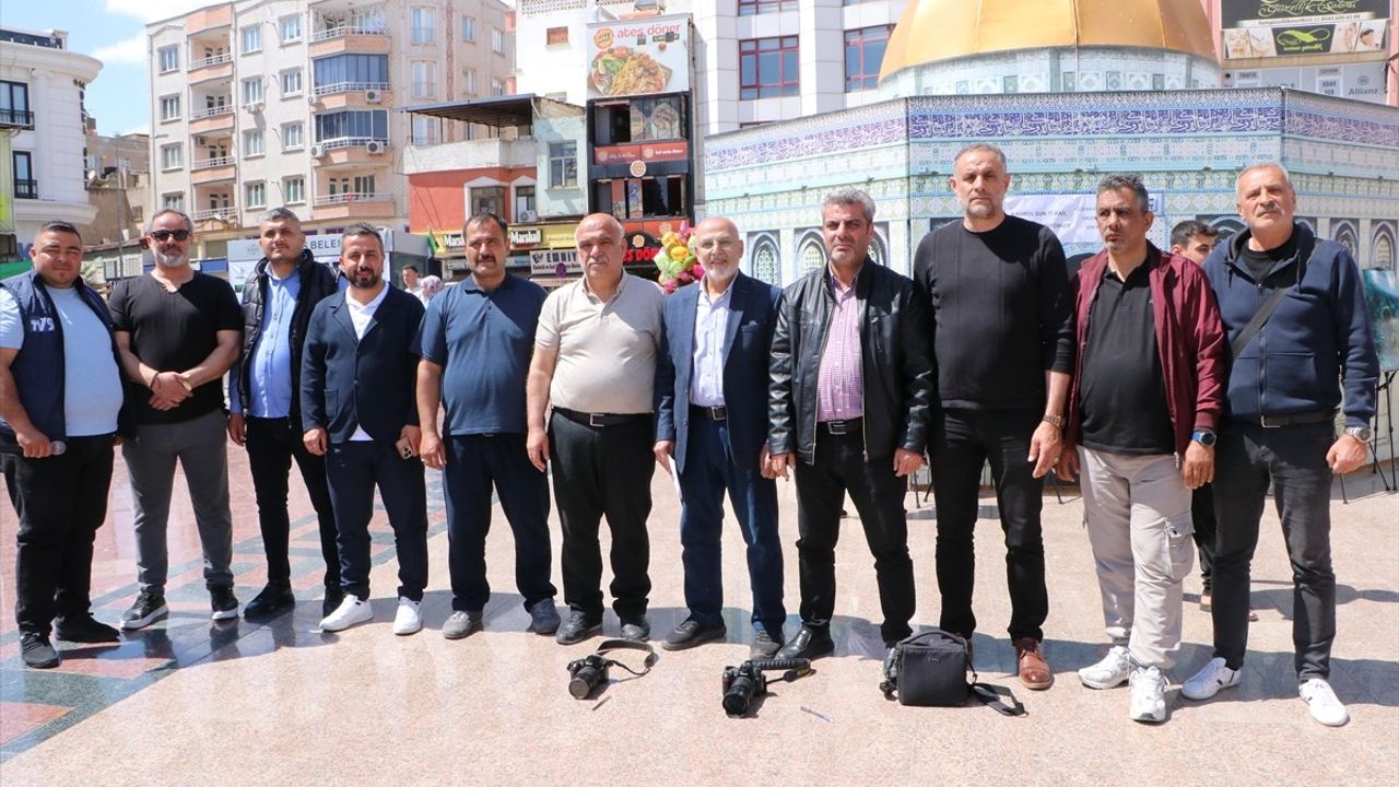 Kilis'te Gazetecilerden İsrail'e Protesto