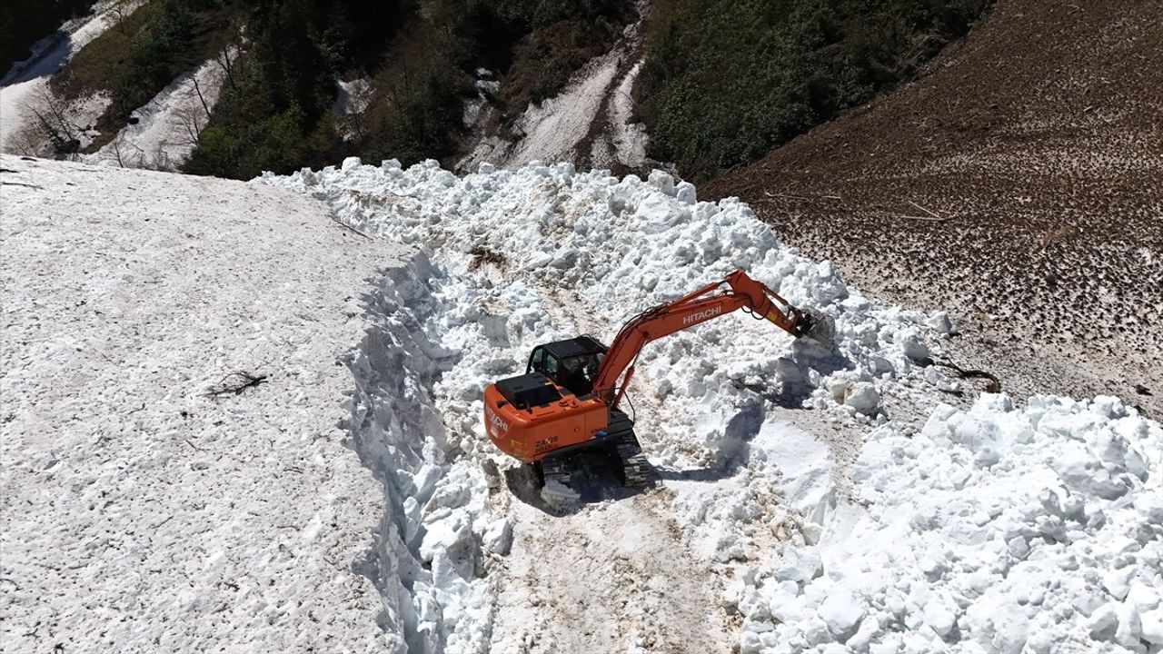 Rize'de Karla Mücadele Çalışmaları Devam Ediyor
