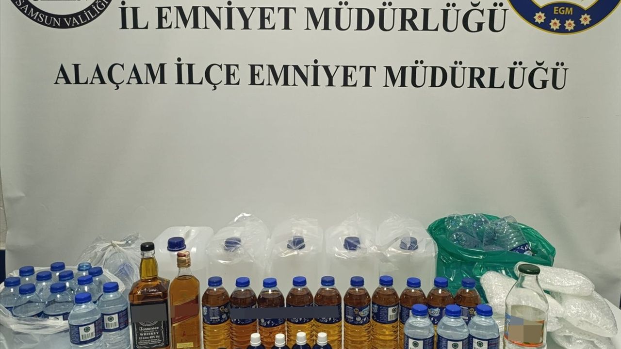 Samsun'da Sahte İçki İmalatı Operasyonu