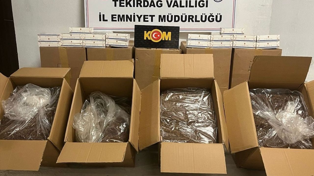 Tekirdağ'da Kaçak Tütün ve Makaron Operasyonu