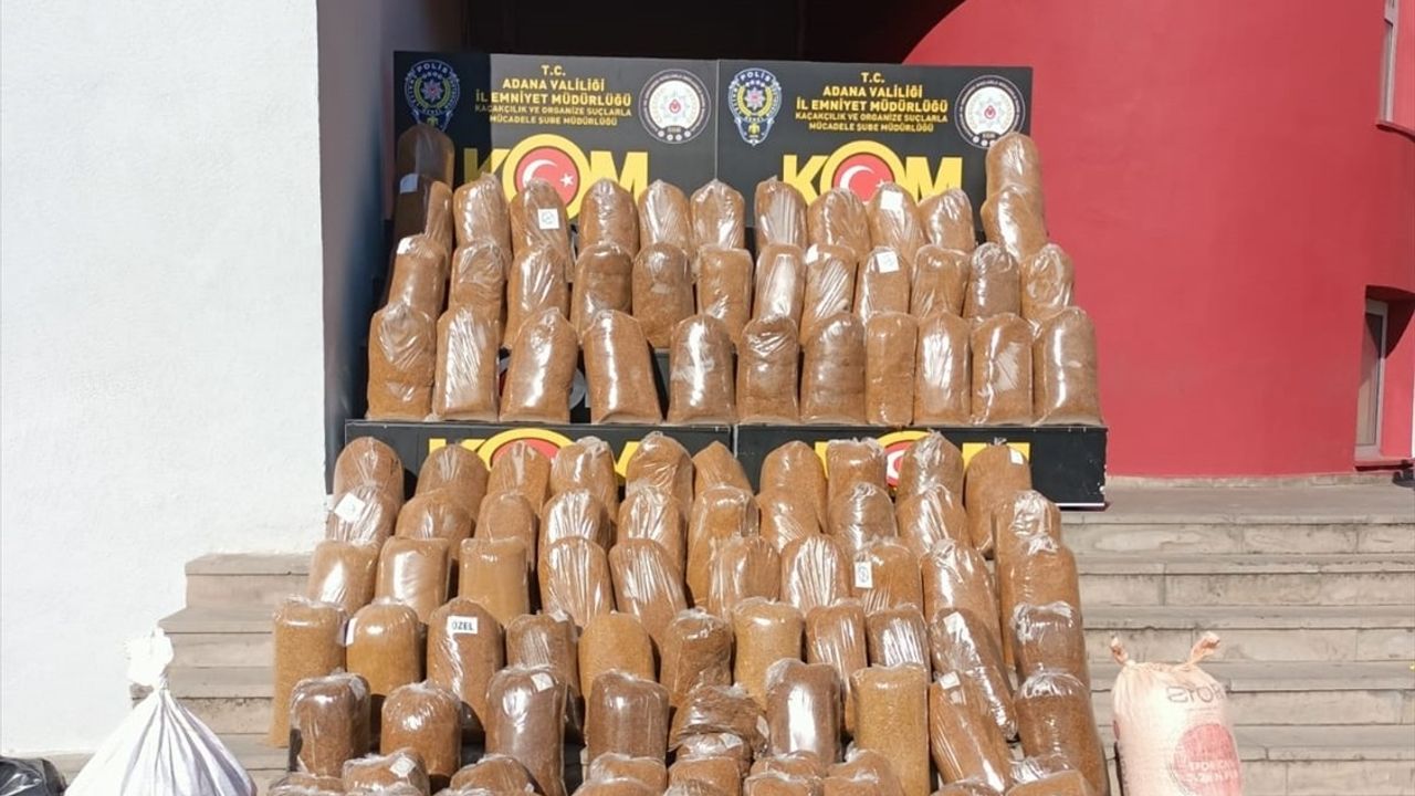 Adana'da 1 Ton 250 Kilogram Kaçak Tütün Ele Geçirildi