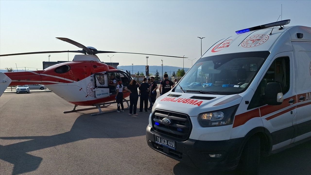 Ambulans Helikopter Yaralı Bebek İçin Havalandı