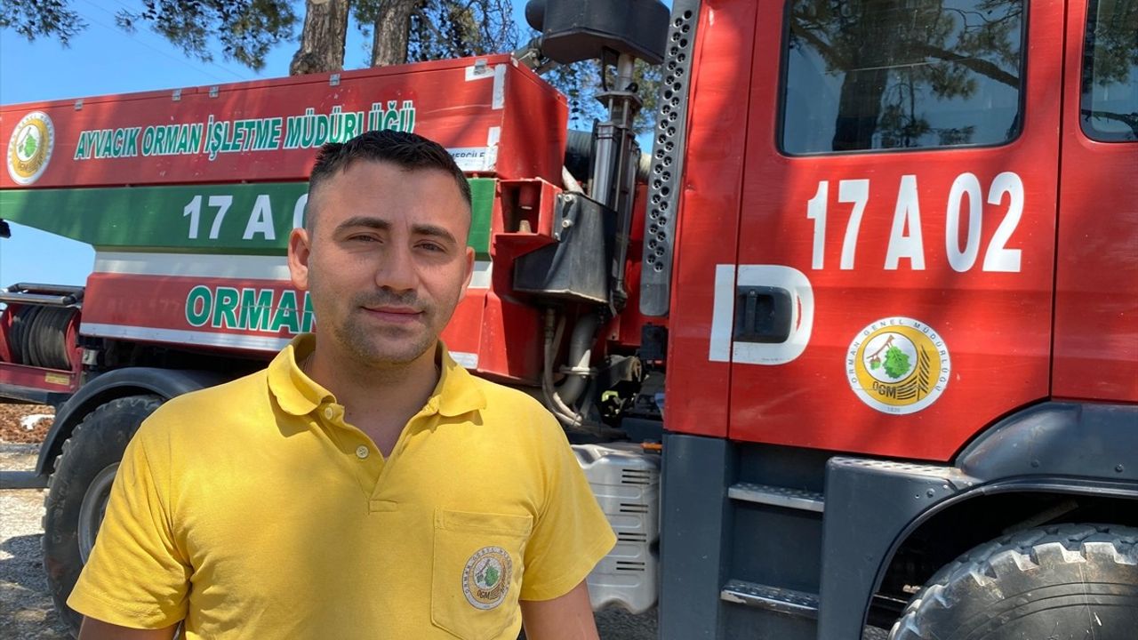 Ayvacık'ta Orman İşçisi Yaban Hayata Destek Oldu