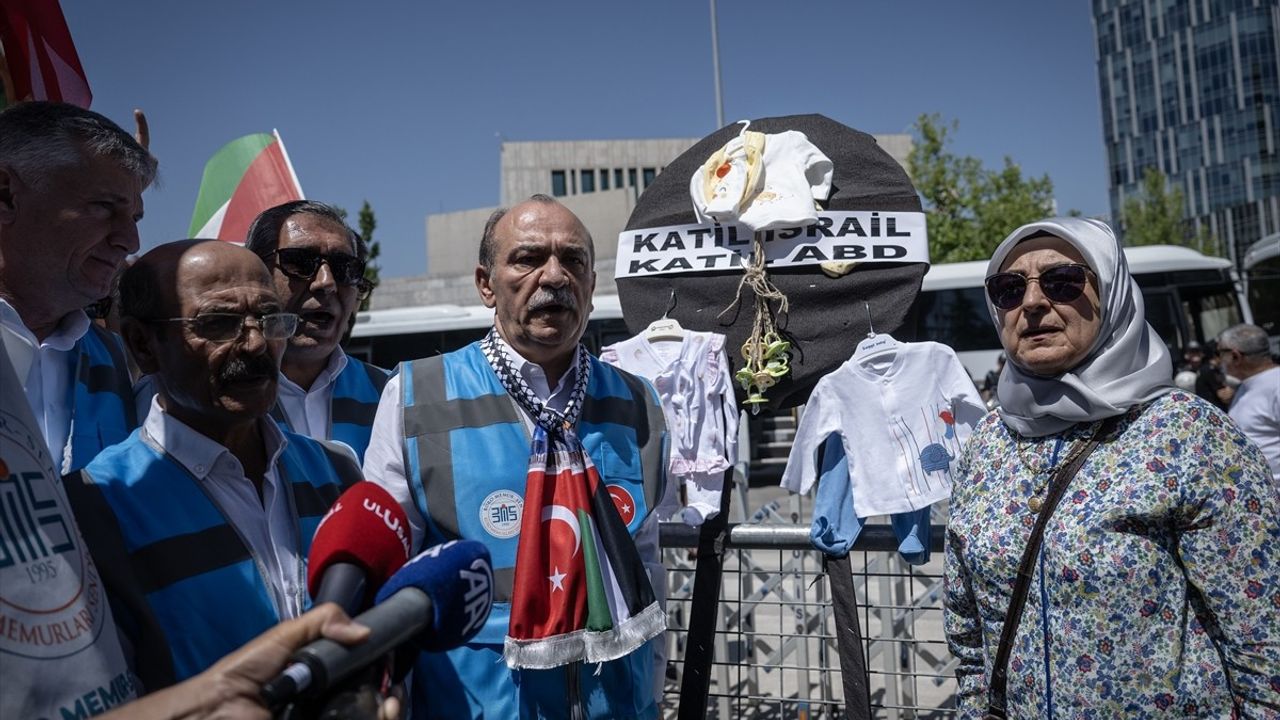 Büro Memur-Sen'den ABD Büyükelçiliği Önünde Protesto