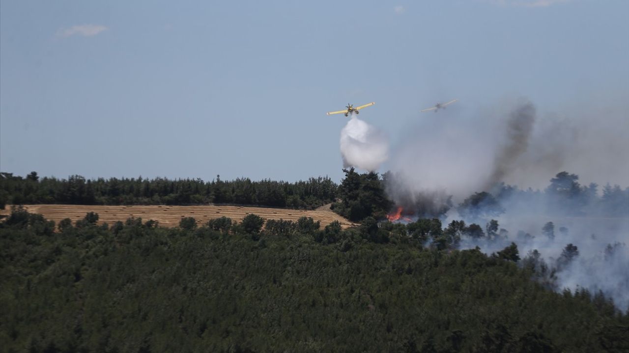 Çanakkale'deki Yangına Hızlı Müdahale