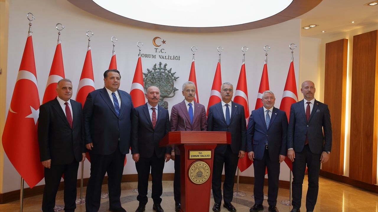 Çorum'da Ulaştırma ve Altyapı Bakanı Abdulkadir Uraloğlu'nun Ziyareti